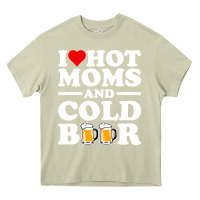 Mossy i love heart hot moms cold beer funny adult drinking joke Heavy Core Tee - artisFamous