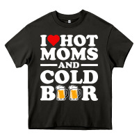 Asphalt i love heart hot moms cold beer funny adult drinking joke Heavy Core Tee - artisFamous