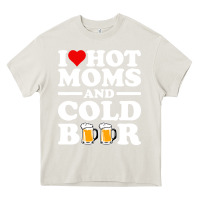 Cream i love heart hot moms cold beer funny adult drinking joke Heavy Core Tee - artisFamous