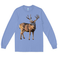Colony Blue Mule Buck Deer Long Sleeve Tee - LillyAllenDesigns