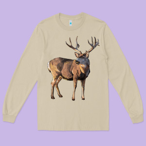 Mule Buck Deer Long Sleeve Tee Designed By Lillyallendesigns