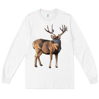 White Mule Buck Deer Long Sleeve Tee - LillyAllenDesigns