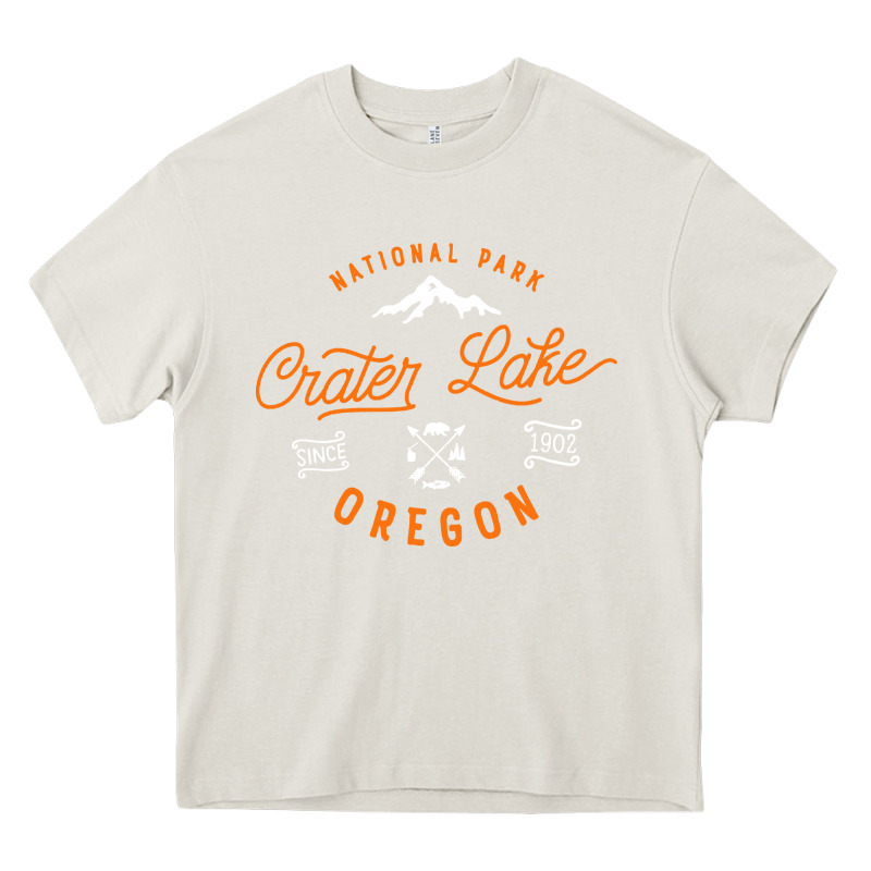 Crater Lake Oregon National Park Vintage Retro Heavy Core Tee by artisFamous | Teevron