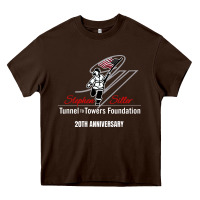 Chocolate Brown tunnel to towers foundation Heavy Core Tee - artisFamous