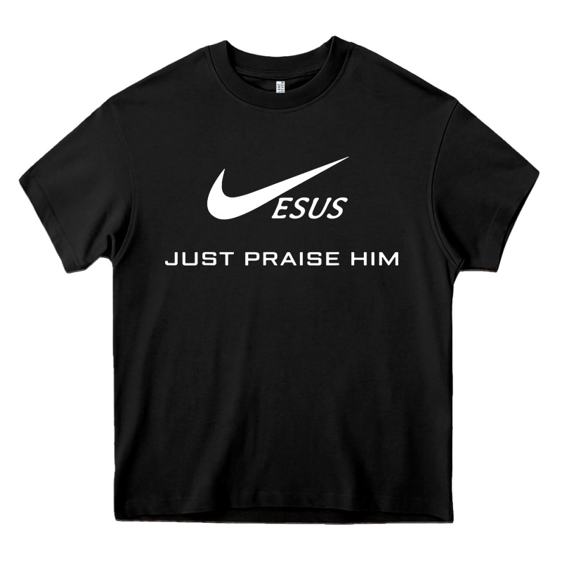Jesus Just Praise Him Jesus Surfed Christian Heavy Core Tee by artisFamous | Teevron