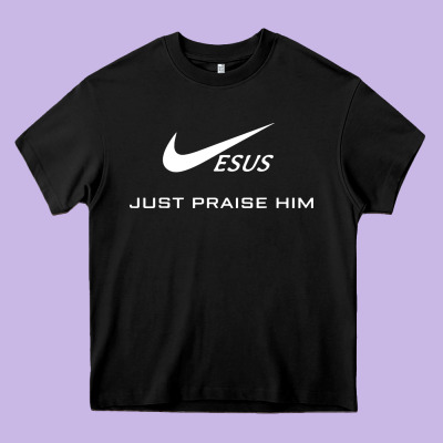 Jesus Just Praise Him Jesus Surfed Christian Heavy Core Tee Designed By Artisfamous