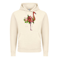 Vintage Artic flamingo with tropical flowers Vintage Hoodie - Artiststas