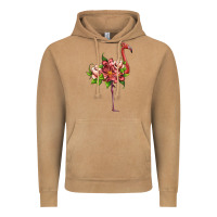 Vintage Camel flamingo with tropical flowers Vintage Hoodie - Artiststas