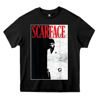 Black scarface distressed movie photo Heavy Core Tee - artisFamous
