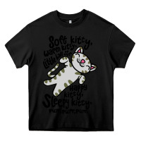 Black soft kitty warm kitty Heavy Core Tee - artisFamous