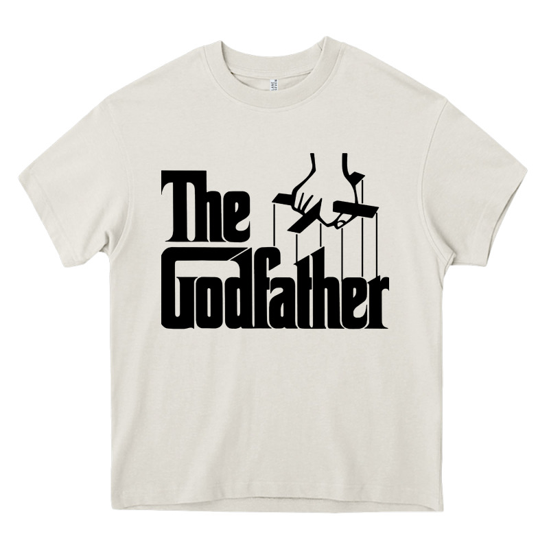 The Godfather Original White Title Heavy Core Tee by artisFamous | Teevron