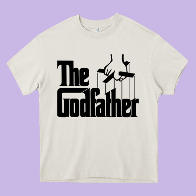The Godfather Original White Title Heavy Core Tee Designed By Artisfamous