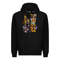 Black halloween love gnome Premium Hoodie - BarkalooDesign