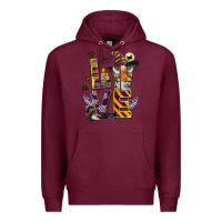 Burgundy halloween love gnome Premium Hoodie - BarkalooDesign