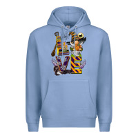 Colony Blue halloween love gnome Premium Hoodie - BarkalooDesign