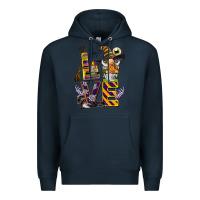 Navy halloween love gnome Premium Hoodie - BarkalooDesign