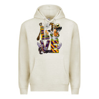 Oatmeal Heather halloween love gnome Premium Hoodie - BarkalooDesign