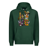 Sports Green halloween love gnome Premium Hoodie - BarkalooDesign