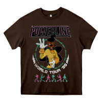 Chocolate Brown a movie powerline Heavy Core Tee - artisFamous
