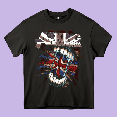 Asking Alexandria Flag Heavy Core Tee Designed By Artisfamous
