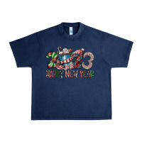 Navy 2023 Happy New Year Urban Heavy Tee - CowhideDigitalArt