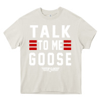 Cream top gun talk to me goose distressed Heavy Core Tee - artisFamous