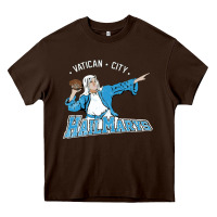 Chocolate Brown vatican city hailmarys Heavy Core Tee - artisFamous
