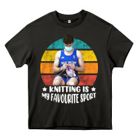 Asphalt tom daley knitting is my favourite sport  3 Heavy Core Tee - artisFamous