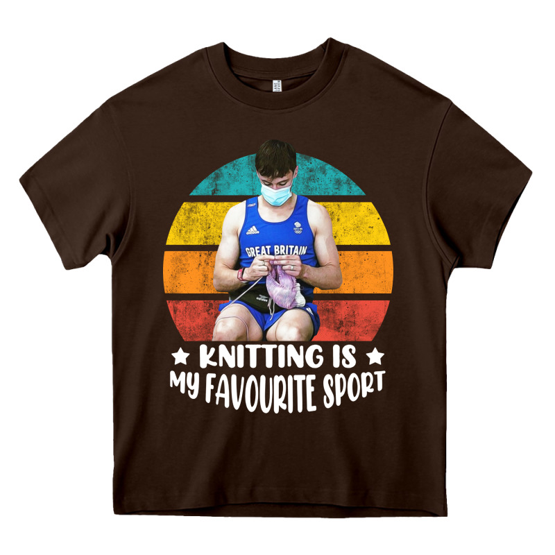 Tom Daley Knitting Is My Favourite Sport  3 Heavy Core Tee by artisFamous | Teevron