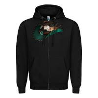 Black cowhide flowers cowboy hat Zipper Hoodie - Jasminsmagicworld