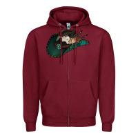 Burgundy cowhide flowers cowboy hat Zipper Hoodie - Jasminsmagicworld