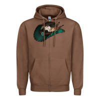 Chestnut cowhide flowers cowboy hat Zipper Hoodie - Jasminsmagicworld