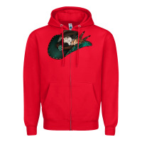 Red cowhide flowers cowboy hat Zipper Hoodie - Jasminsmagicworld