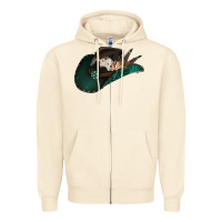 Sandshell cowhide flowers cowboy hat Zipper Hoodie - Jasminsmagicworld
