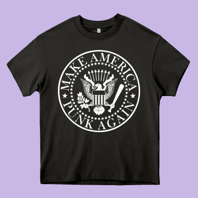 Funny Make America Punk Again Vintage Rock Seal Heavy Core Tee Designed By Artisfamous