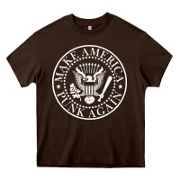 Chocolate Brown funny make america punk again vintage rock seal Heavy Core Tee - artisFamous