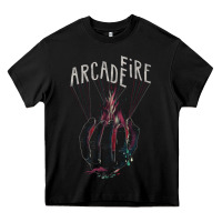 Black arcade fire hand Heavy Core Tee - artisFamous