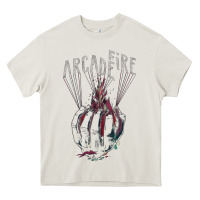 Cream arcade fire hand Heavy Core Tee - artisFamous