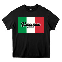 Black vespa motorcycle Heavy Core Tee - artisFamous