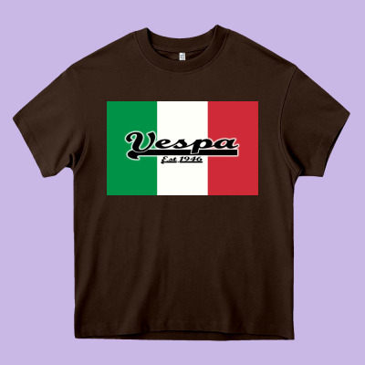 Vespa Motorcycle Heavy Core Tee Designed By Artisfamous