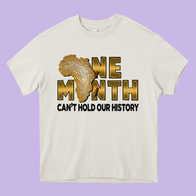 One Month Can't Hold Our History Heavy Core Tee Designed By Fadigitalartstudio