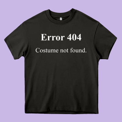 404 Costume Not Found In White Version Heavy Core Tee Designed By Artisfamous