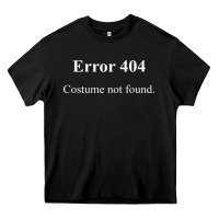 Black 404 costume not found in white version Heavy Core Tee - artisFamous