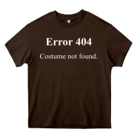 Chocolate Brown 404 costume not found in white version Heavy Core Tee - artisFamous