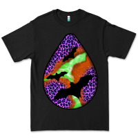 Black halloween bat  teardrop Premium Tee - BundleAndBundleShop