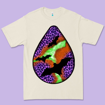 Halloween Bat  Teardrop Premium Tee Designed By Bundleandbundleshop
