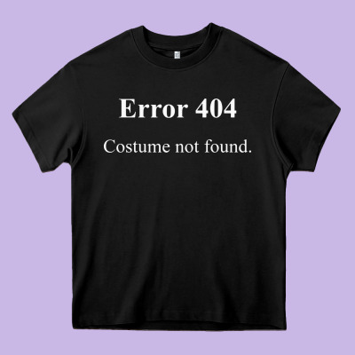 404 Costume Not Found In White Version Heavy Core Tee Designed By Artisfamous