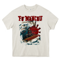 Cream fu manchu Heavy Core Tee - artisFamous