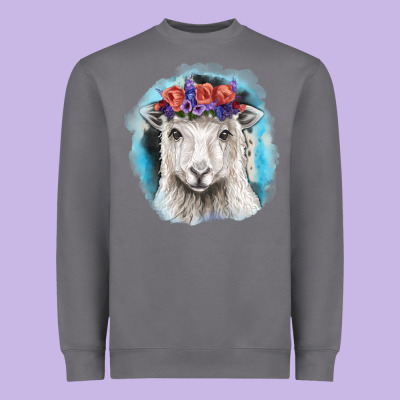 Sunflower Sheep With Background Heavyweight Sweatshirt Designed By Ranaportraitstore