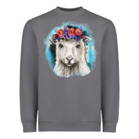 Storm Sunflower Sheep With Background Heavyweight Sweatshirt - RanaPortraitStore
